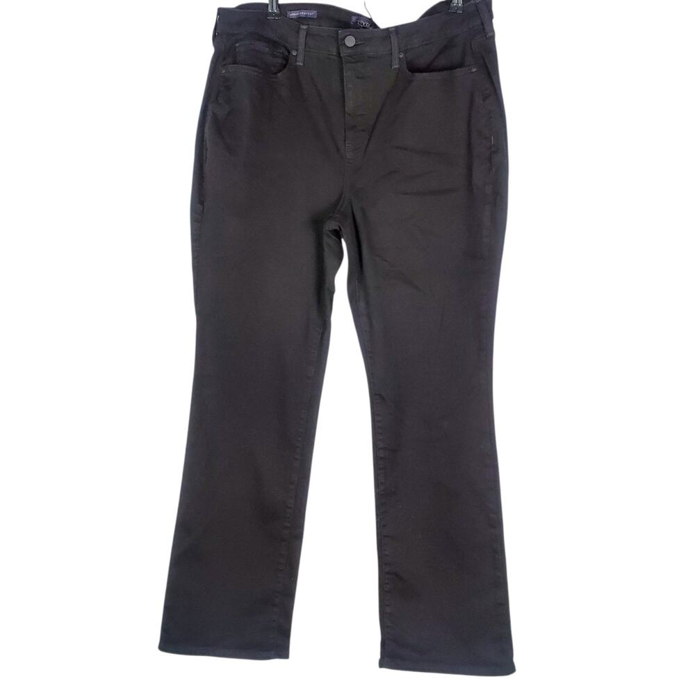 NYDJ Barbara Bootcut Jeans Womens 18W Black Stretch Lift Tuck Denim 31" Inseam
